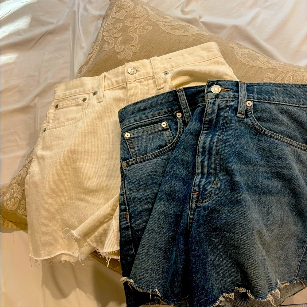 Pair of Madewell Mom Denim Shorts